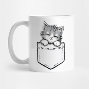 Pocket Cute Cat Mug